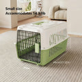 Aviation Certified Pet Carrier Crate for Air Travel - IATA FAA Approved Portable Dog Cat Carrier Box Airline Cabin Approved Breathable Sturdy Easy Assembly Small Animal Travel Crate for Airplane