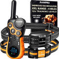 Dog Training Collar with Remote 4-Mile Range – 124 Adjustable Levels 4 Modes Beep Vibration Shock Night-Light Rechargeable E-Collar for Dogs 5–135 lbs with Training Guide