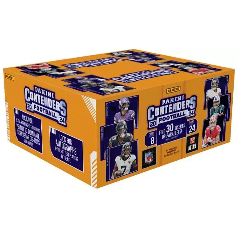 2024 Panini Contenders Football Factory Sealed Retail Box – 24 Packs, 8 Cards Per Pack, 192 Cards Total – Chase Caleb Williams, Marvin Harrison Jr. Rookies, Permit to Dominate & Superstar Die-Cut Inserts