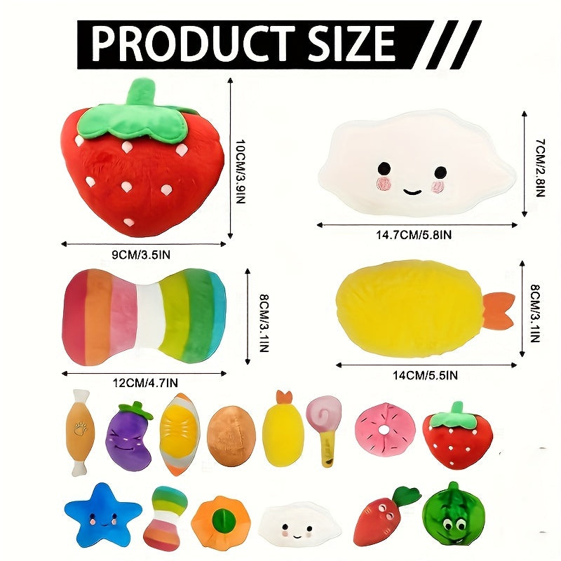 Small Dog Teething Plush Toys 7-Piece Random Set – Soft Stuffed Chew Toys Variety Pack for Puppies & Small Breed Dogs, Fun Squeaky Plush Bundle for Teething, Play & Comfort