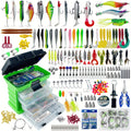 346pcs Fishing Lures Kit with Tackle Box – Crankbaits, Minnow, Spinnerbaits, Soft Baits, Jigs, Hooks, Weights & Sinkers for Freshwater Saltwater Fishing, Complete Tackle Set Gift for Men